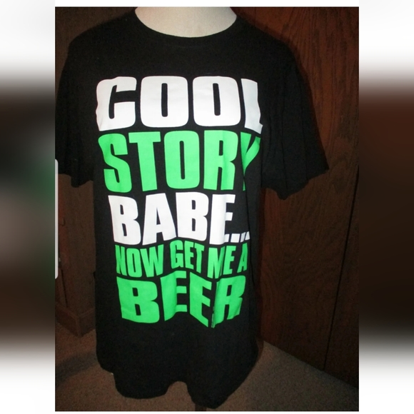 COOL STORY BABE GET ME A BEER T Shirt & BATMAN Leggings Fun Two Piece Outfit Set - Picture 2 of 3